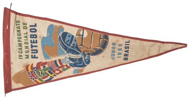 1950 Brazilian World Cup Pennant from Alcides Ghiggia Estate